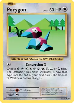 Porygon Pokemon card from Evolutions