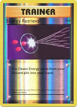 Energy Retrieval Reverse Holo Pokemon card from Evolutions