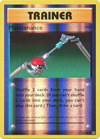 Maintenance Reverse Holo Pokemon card from Evolutions