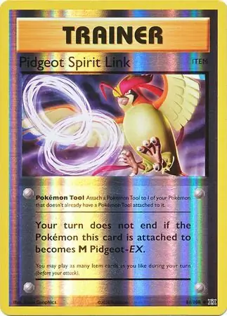 Pidgeot Spirit Link Reverse Holo Pokemon card from Evolutions
