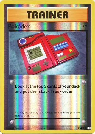 Pokedex Reverse Holo Pokemon card from Evolutions