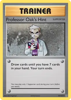 Professor Oak's Hint Pokemon card from Evolutions
