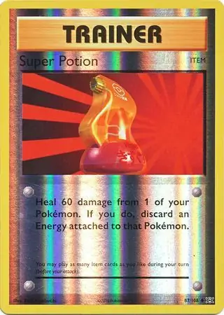 Super Potion Reverse Holo Pokemon card from Evolutions