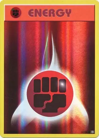 Fighting Energy Reverse Holo Pokemon card from Evolutions
