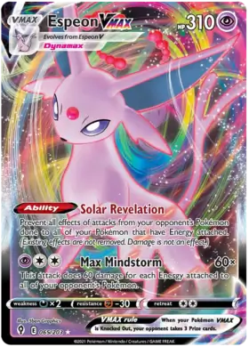 Espeon VMAX Pokemon card from Evolving Skies