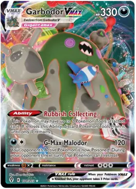 Garbodor VMAX Pokemon card from Evolving Skies