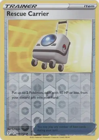 Rescue Carrier Reverse Holo Pokemon card from Evolving Skies