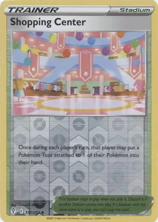Shopping Center Reverse Holo Pokemon card from Evolving Skies