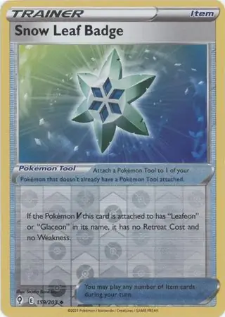 Snow Leaf Badge Reverse Holo