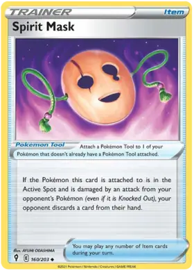 Spirit Mask Pokemon card from Evolving Skies