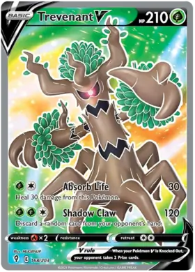 Trevenant V Pokemon card from Evolving Skies