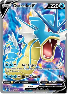 Gyarados V Pokemon card from Evolving Skies