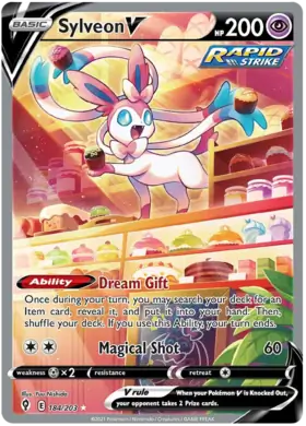 Sylveon V Pokemon card from Evolving Skies