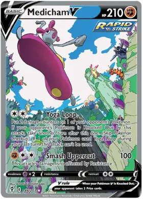 Medicham V Pokemon card from Evolving Skies