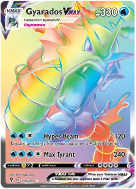 Gyarados VMAX Pokemon card from Evolving Skies