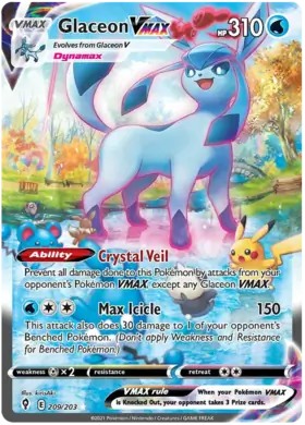 Glaceon VMAX Pokemon card from Evolving Skies