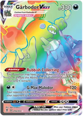 Garbodor VMAX Pokemon card from Evolving Skies