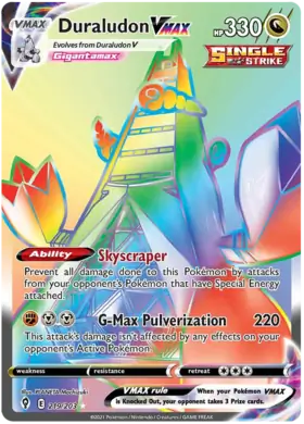 Duraludon VMAX Pokemon card from Evolving Skies