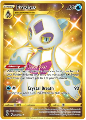 Frosslass Pokemon card from Evolving Skies