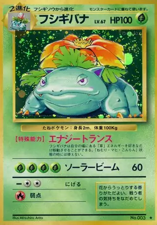 Venusaur Pokemon card from Expansion Pack