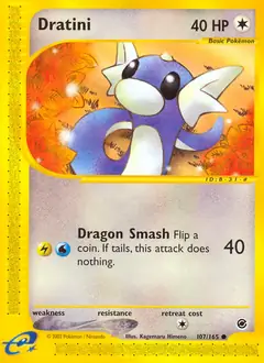Dratini Pokemon card from Expedition