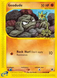 Geodude Pokemon card from Expedition