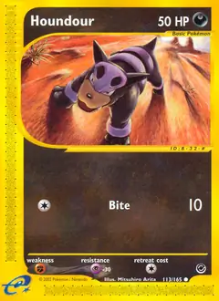 Houndour Pokemon card from Expedition