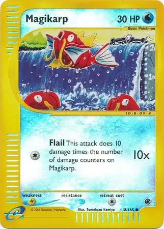Magikarp Reverse Holo Pokemon card from Expedition