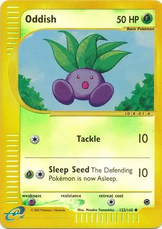 Oddish Reverse Holo Pokemon card from Expedition
