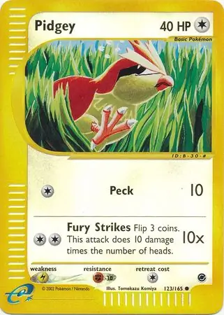 Pidgey Reverse Holo Pokemon card from Expedition
