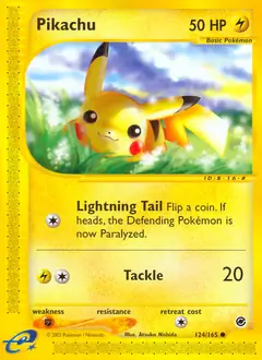 Pikachu Pokemon card from Expedition