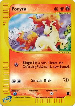 Ponyta Reverse Holo Pokemon card from Expedition
