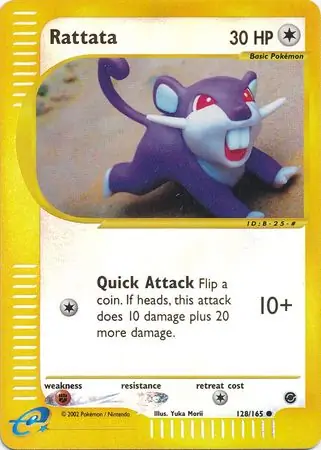 Rattata Reverse Holo Pokemon card from Expedition