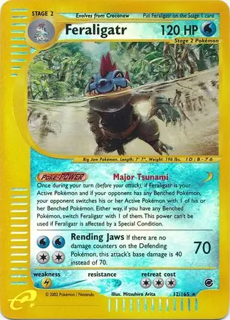 Feraligatr Reverse Holo Pokemon card from Expedition