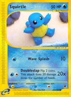 Squirtle Pokemon card from Expedition