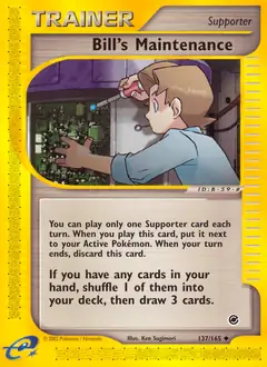 Bill's Maintenance Pokemon card from Expedition