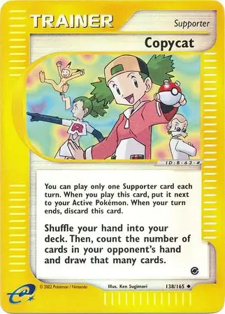 Copycat Reverse Holo Pokemon card from Expedition