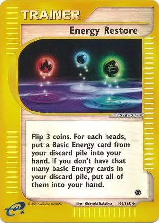 Energy Restore Reverse Holo Pokemon card from Expedition