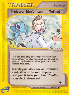 Professor Elm's Training Method Pokemon card from Expedition
