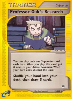 Professor Oak's Research Pokemon card from Expedition