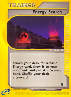 Energy Search Pokemon card from Expedition