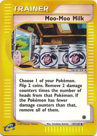 Moo-Moo Milk Reverse Holo Pokemon card from Expedition