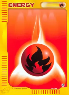 Fire Energy Reverse Holo Pokemon card from Expedition