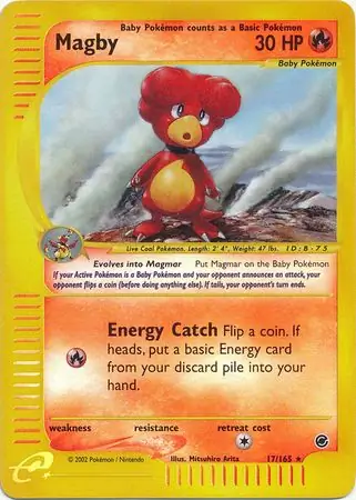 Magby Reverse Holo Pokemon card from Expedition