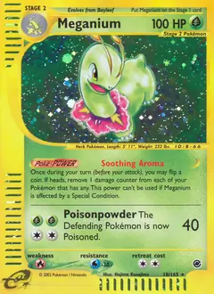 Meganium Holo Pokemon card from Expedition