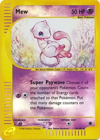 Mew Reverse Holo Pokemon card from Expedition