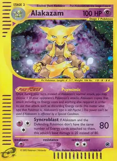 Alakazam Holo Pokemon card from Expedition