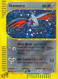 Skarmory Holo Pokemon card from Expedition