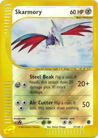 Skarmory Reverse Holo Pokemon card from Expedition