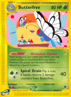 Butterfree Pokemon card from Expedition